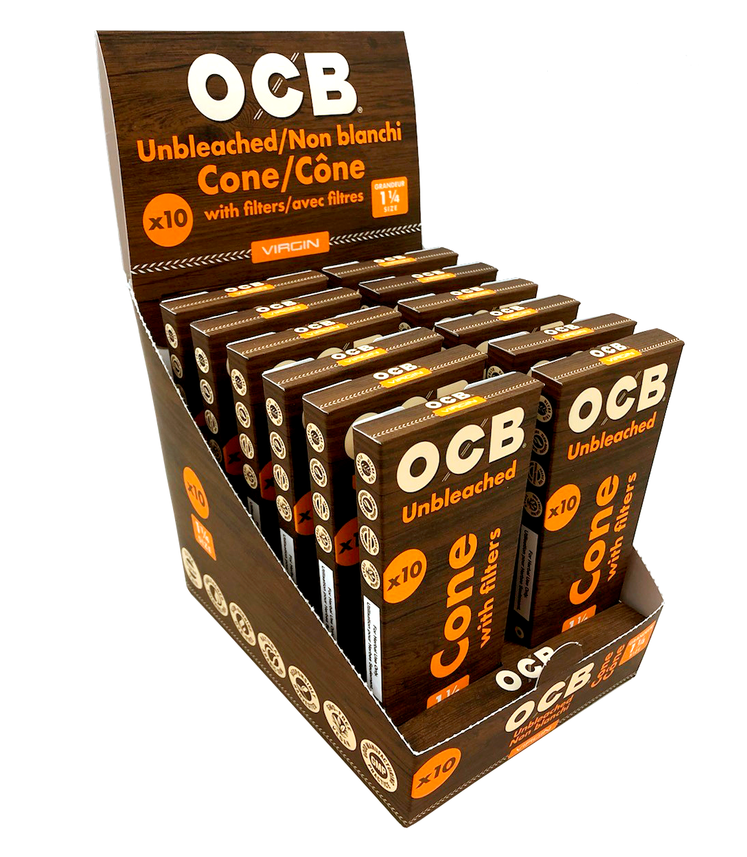 OCB Virgin Unbleached Cones