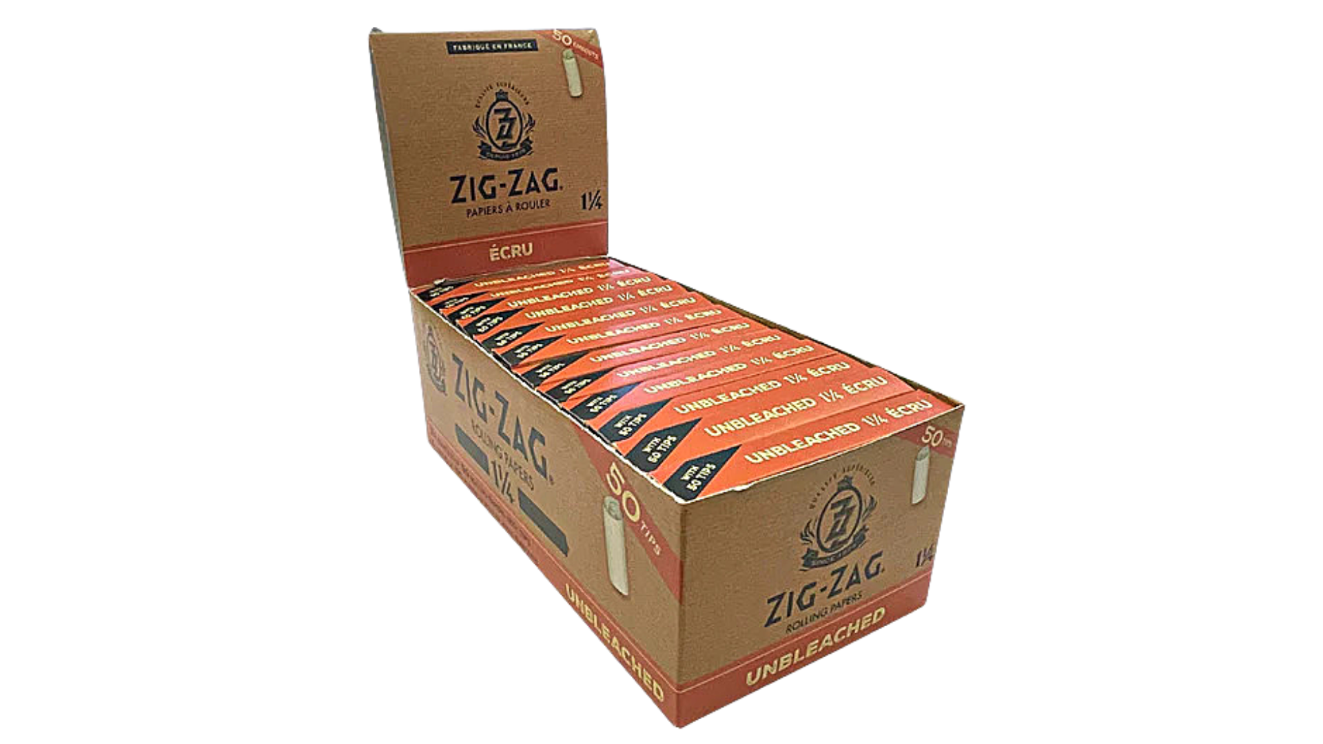 Zig Zag Rolling Paper - Unbleached 1 1/4 w/ Tips