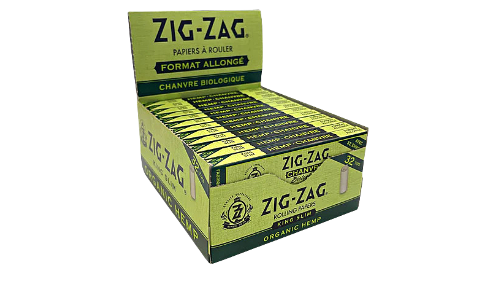 Zig Zag Rolling Paper - Organic King Size Slim w/Tips